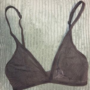 gray Calvin Klein bralette